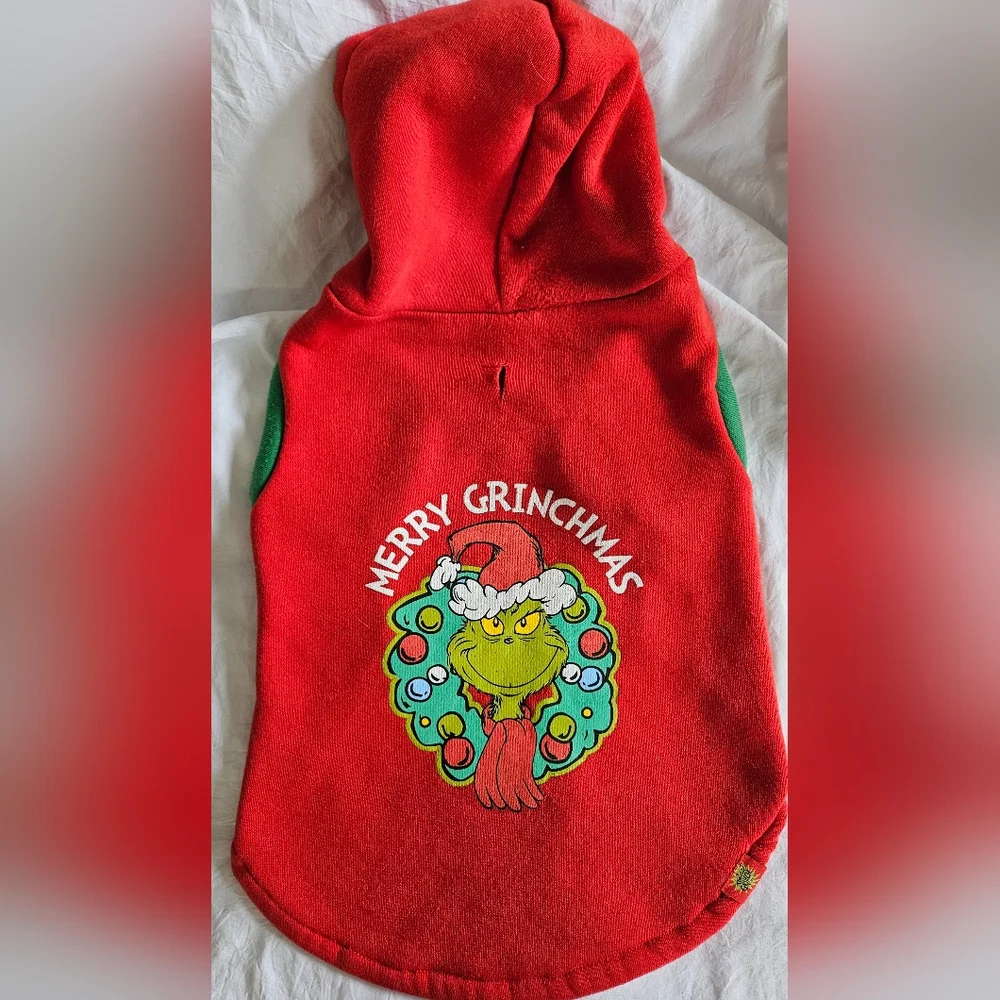 THE GRINCH Dog Christmas Hoodie M